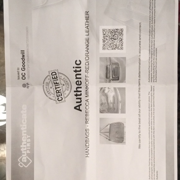 REBECCA MINKOFF Red Orange Conceal and Carry Shoulder Bag Purse. COA!! - Picture 14 of 14